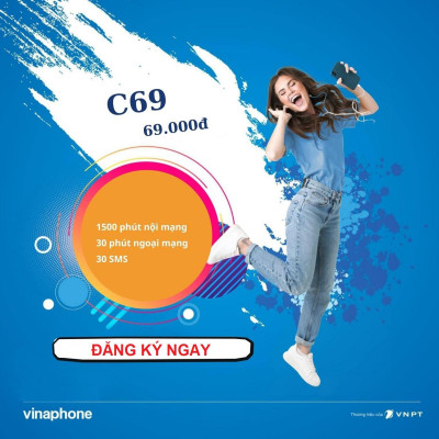 Gói C69 - Gói cước sim trả trước vinaphone 69.000đ/1 tháng