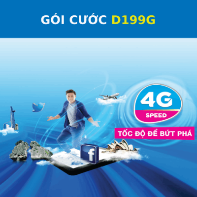 Gói D199G - Gói cước sim trả trước vinaphone 199.000đ/1 tháng