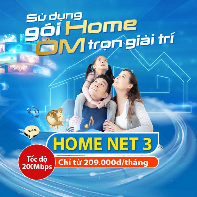 Gói Home Net 3 - Gói cước internet VNPT 209.000đ/1 tháng