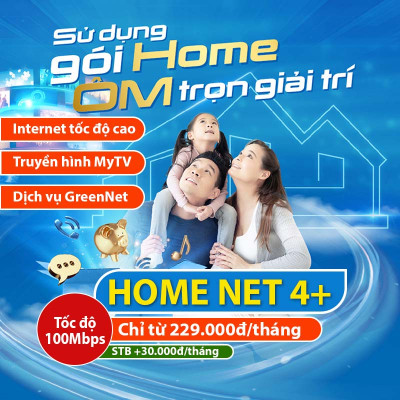 Gói Home Net 4 Plus - Gói cước internet VNPT và truyền hình MyTV 229.000đ/1 tháng