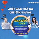 Gói MAX109V - Gói cước DATA vinaphone 109.000đ/1 tháng