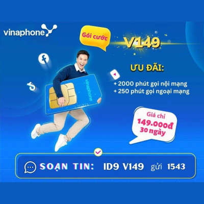 Gói V149 - Gói cước sim trả trước vinaphone 149.000đ/1 tháng